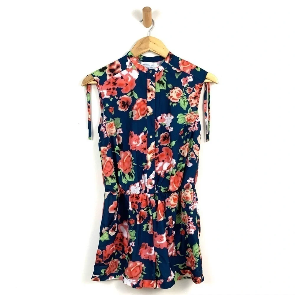 SHADES O F GREY BY MICAH COHEN Romper Womens Extra Small Blue Feminine Romantic - Picture 3 of 9